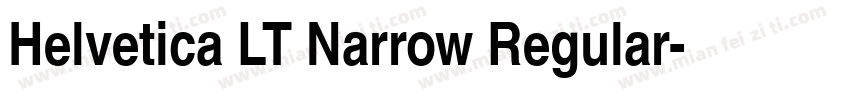 Helvetica LT Narrow Regular字体转换